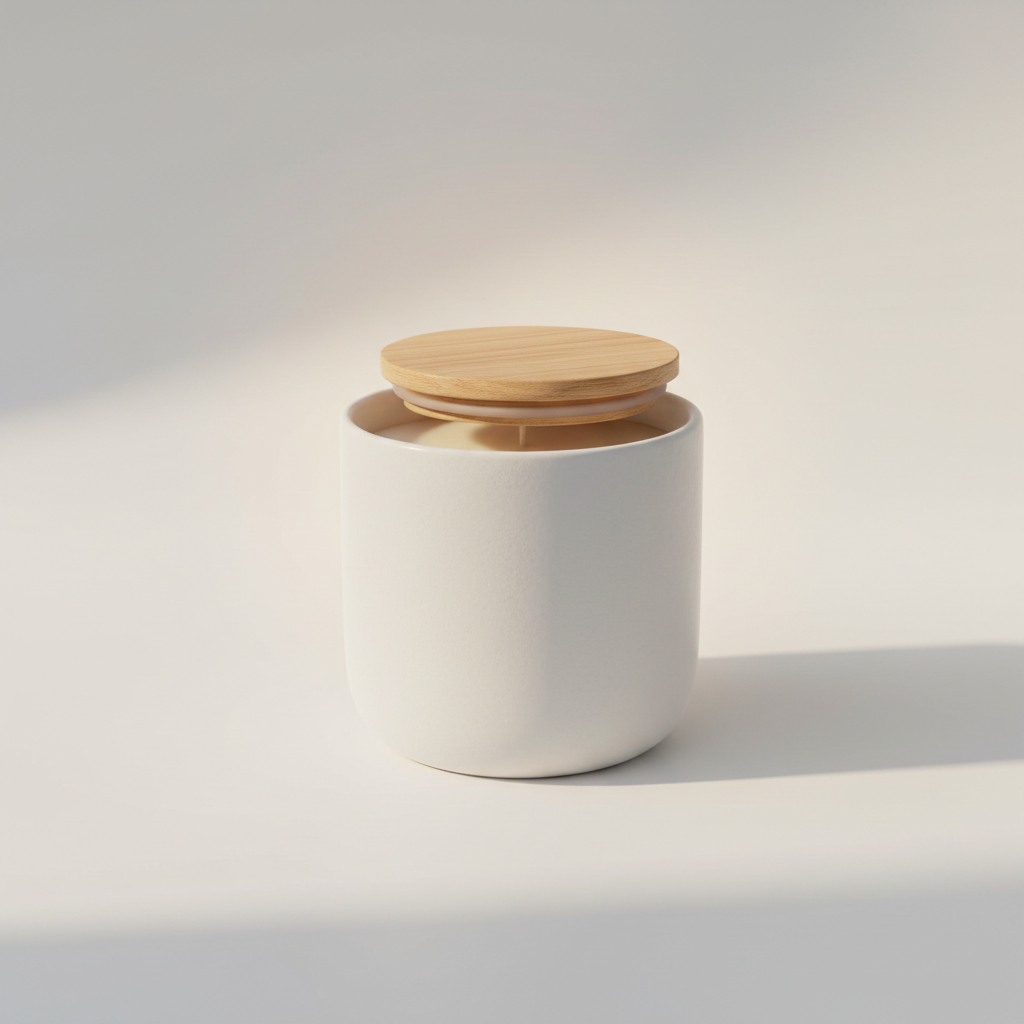Bougie Parfumée Zen en céramique blanche